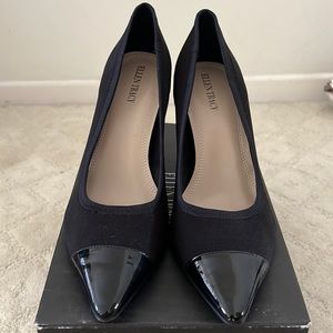 Ellen Tracy Black Pump with Patent tip. Brand New in Box. Size 10